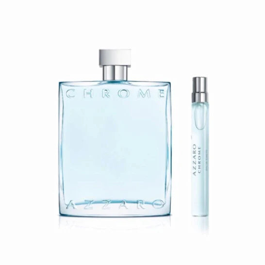 Azzaro Chrome Men’s Fragrance Gift Set | Fresh & Aquatic Scent | Long-Lasting Eau de Toilette for Men