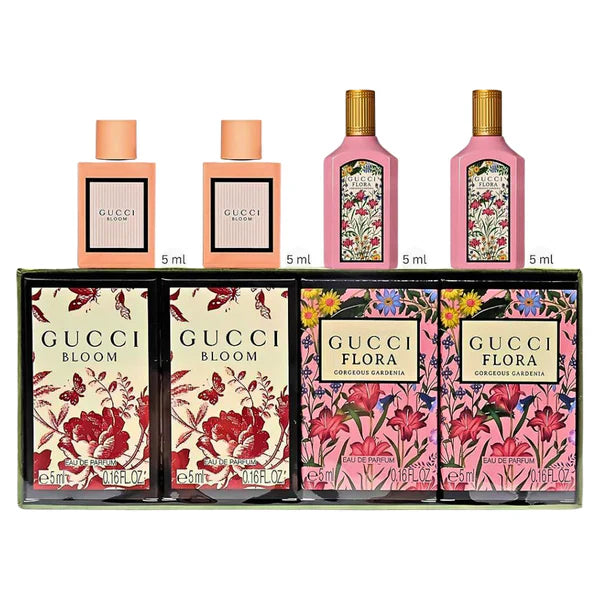Gucci Mini Perfume Gift Set – 4 pcs Collection | Luxury Fragrance Set for Women