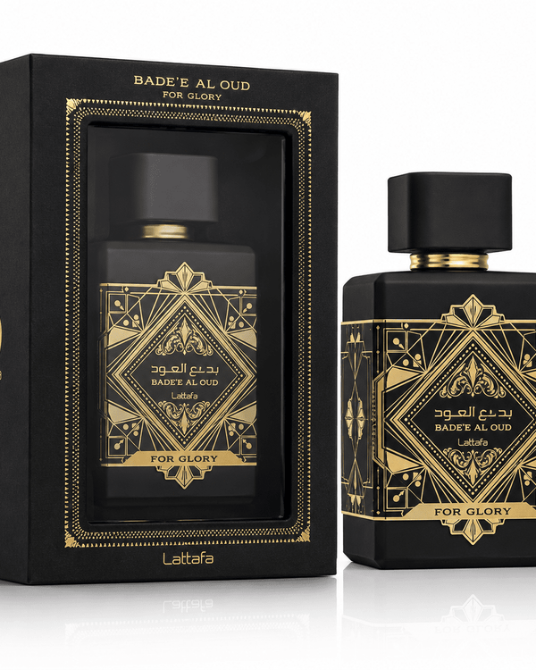 Lattafa Bade'e Al Oud For Glory Eau de Parfum Spray 3.4 Oz / 100ml – Amber Woody Fragrance