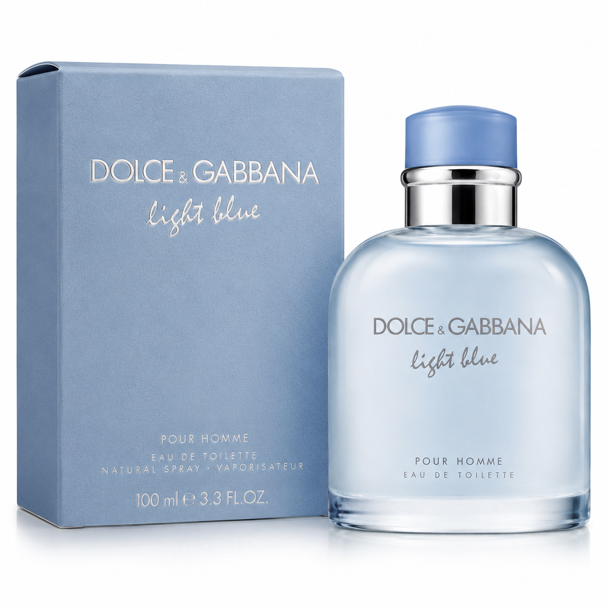 Dolce & Gabbana Light Blue Eau de Toilette for Men 3.4 Oz / 100ml – Citrus Aromatic Fragrance