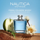 Nautica Voyage Eau de Toilette Spray for Men 6.7 Oz – Fresh Aquatic Woody Cologne