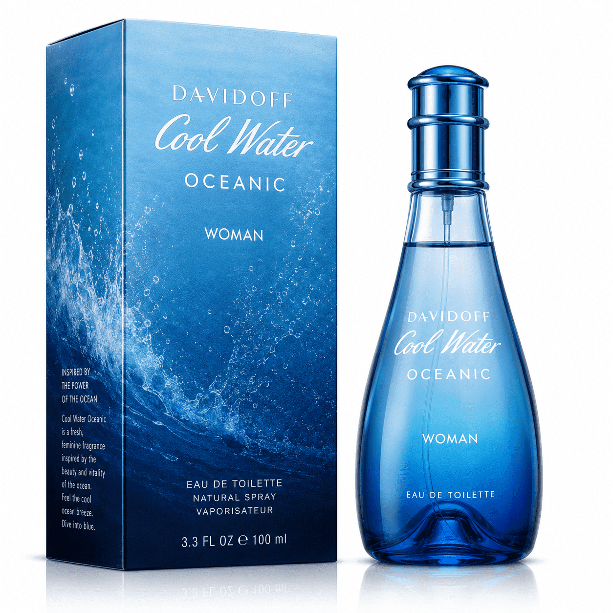 Davidoff Cool Water Oceanic Edition Eau de Toilette for Women 3.3 Oz / 100ml – Floral Aquatic Fragrance