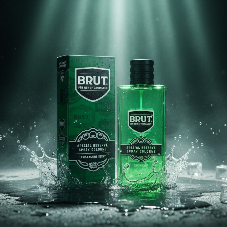 Brut cologne bottle