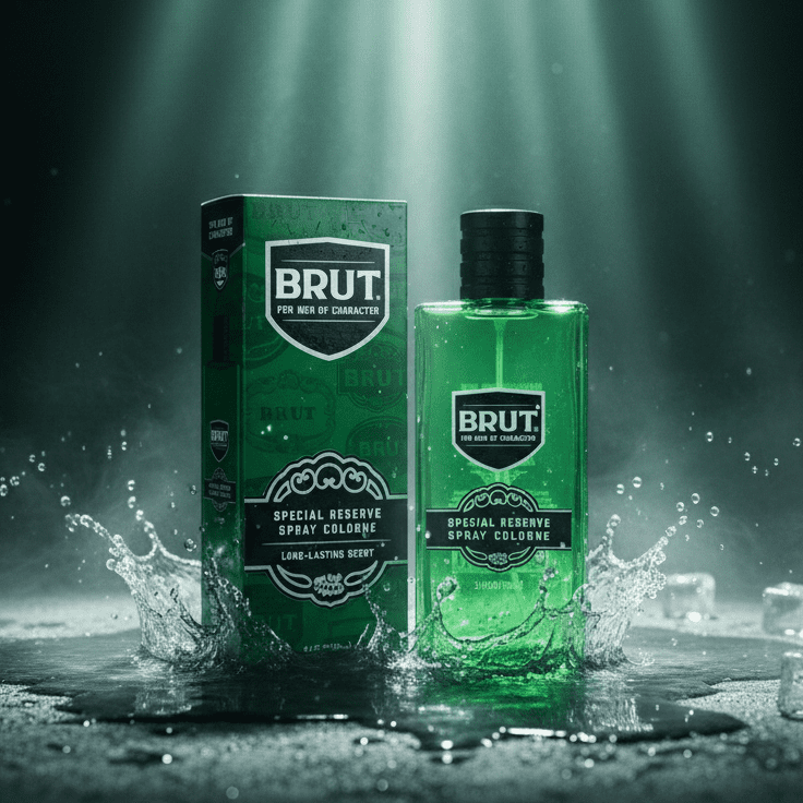Brut cologne bottle