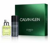 Calvin Klein Eternity men's perfume set with green packaging