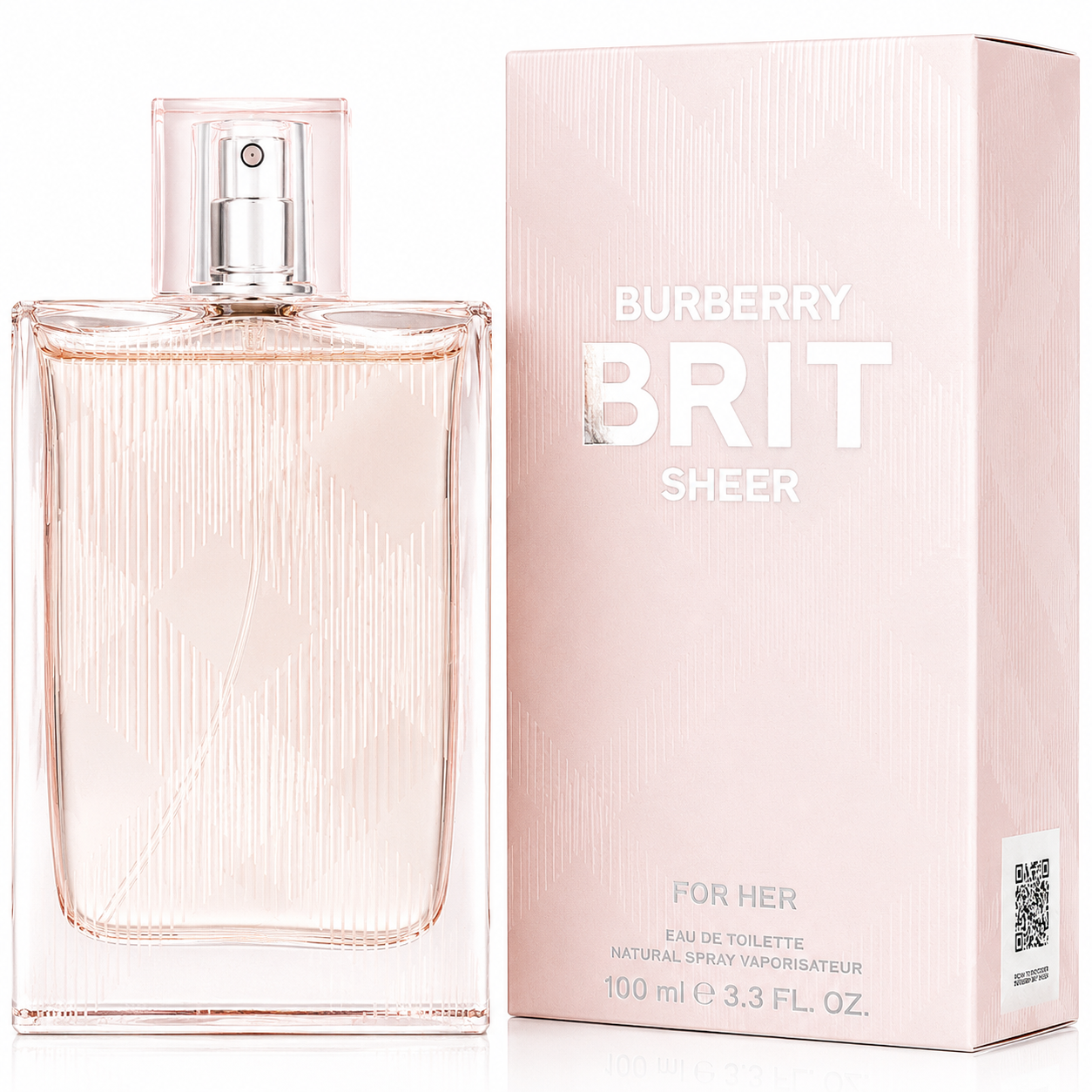 Burberry Brit Sheer Eau de Toilette Spray for Women 3.3 Oz / 100ml – Floral Fruity Fragrance