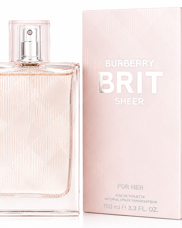 Burberry Brit Sheer Eau de Toilette Spray for Women 3.3 Oz / 100ml – Floral Fruity Fragrance