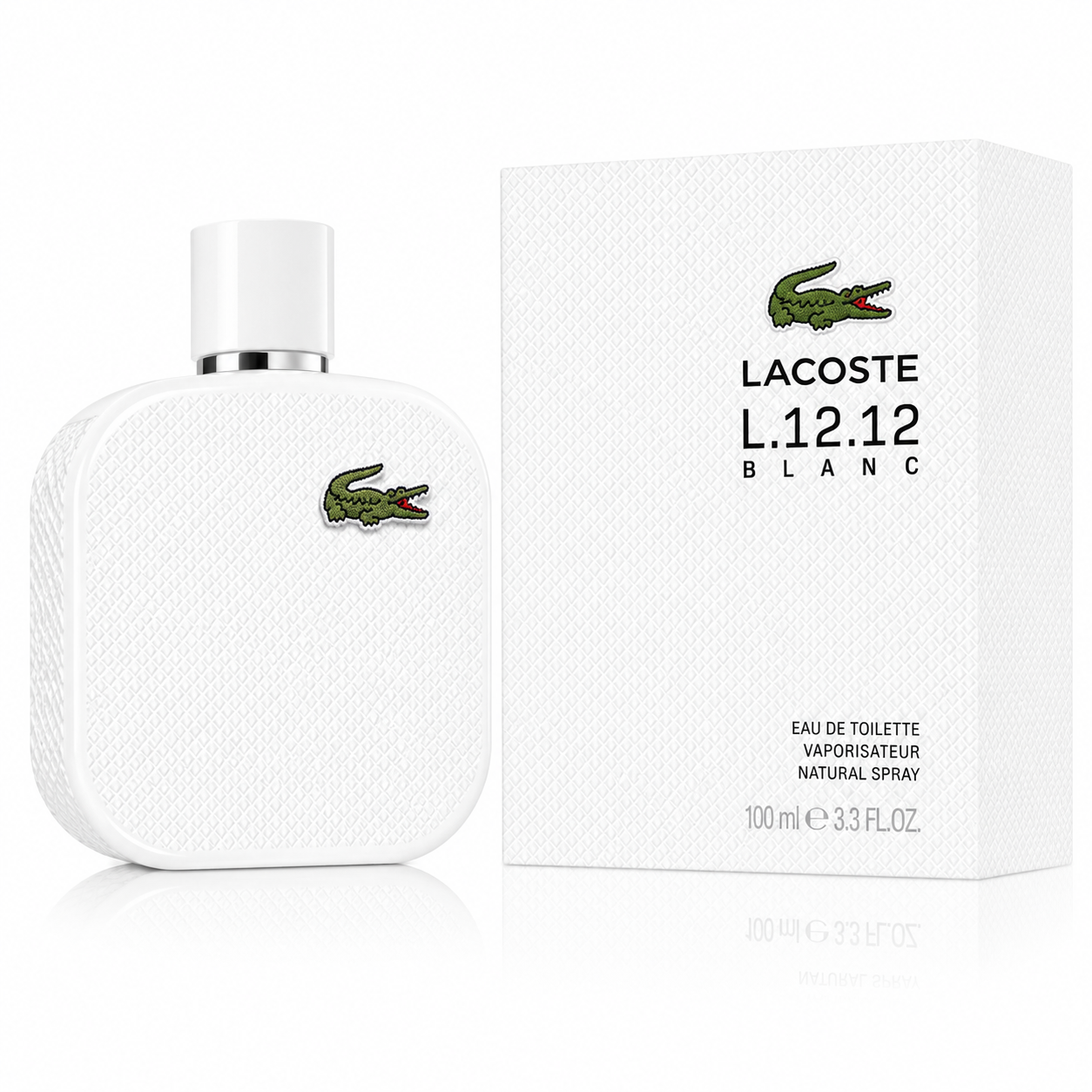 Lacoste L.12.12 Blanc EDT Spray for Men | Fresh Clean Woody Fragrance