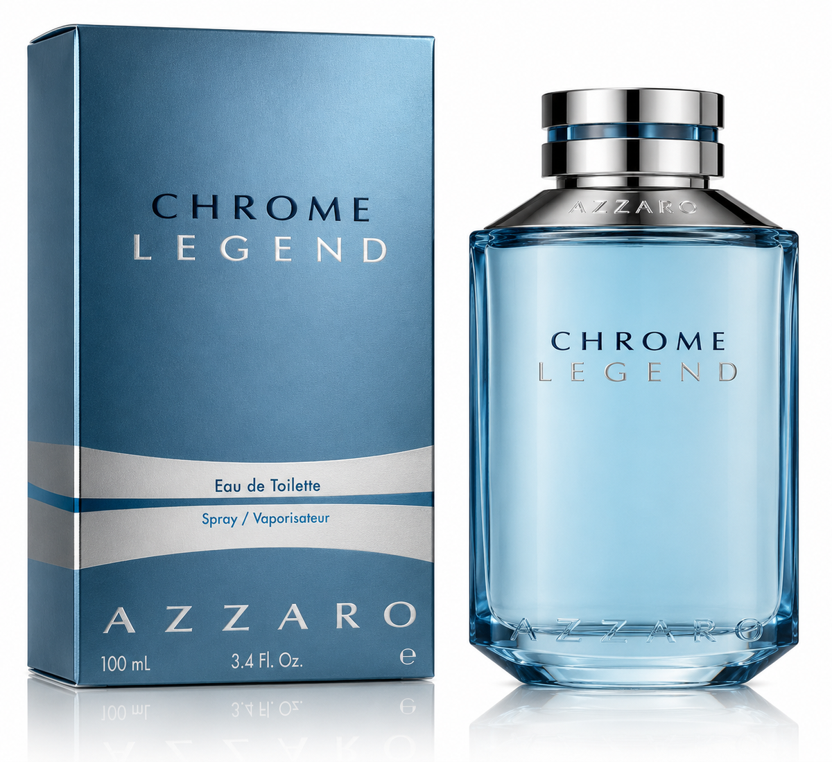 Azzaro Chrome Legend Eau de Toilette Spray for Men – Aromatic Fruity Woody Fragrance