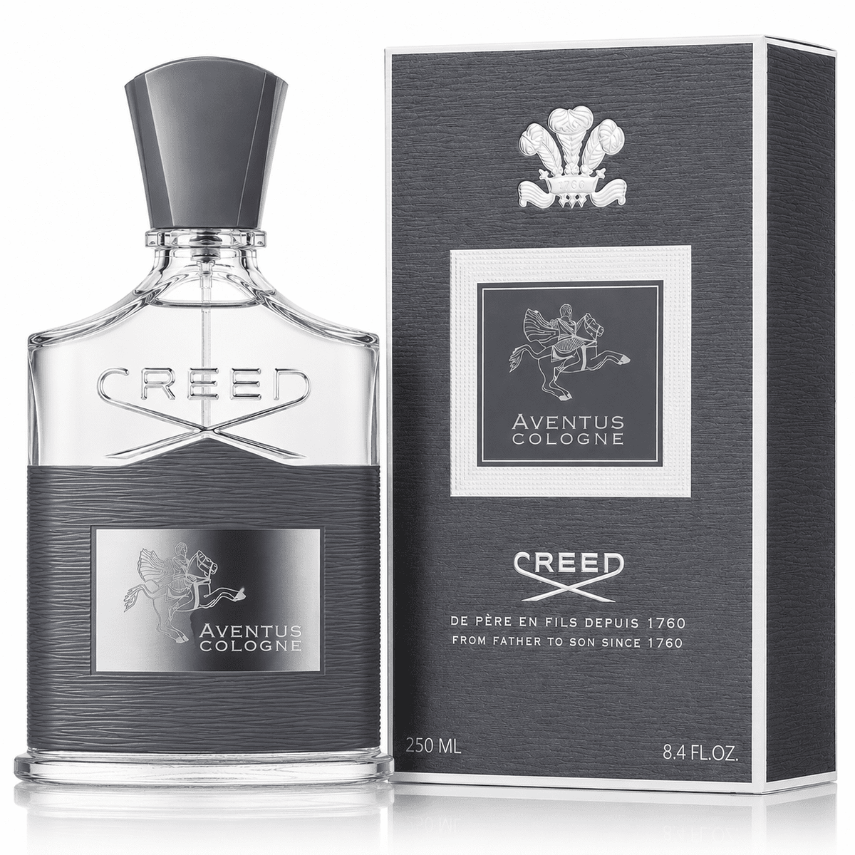 Creed Aventus cologne bottle and packaging