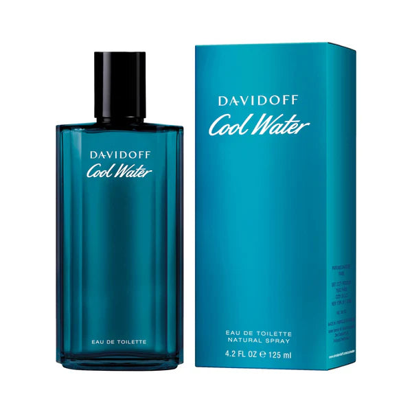 Davidoff Cool Water Eau de Toilette EDT Spray 4.2 oz 125 ml for Men | Fresh Aquatic Fragrance