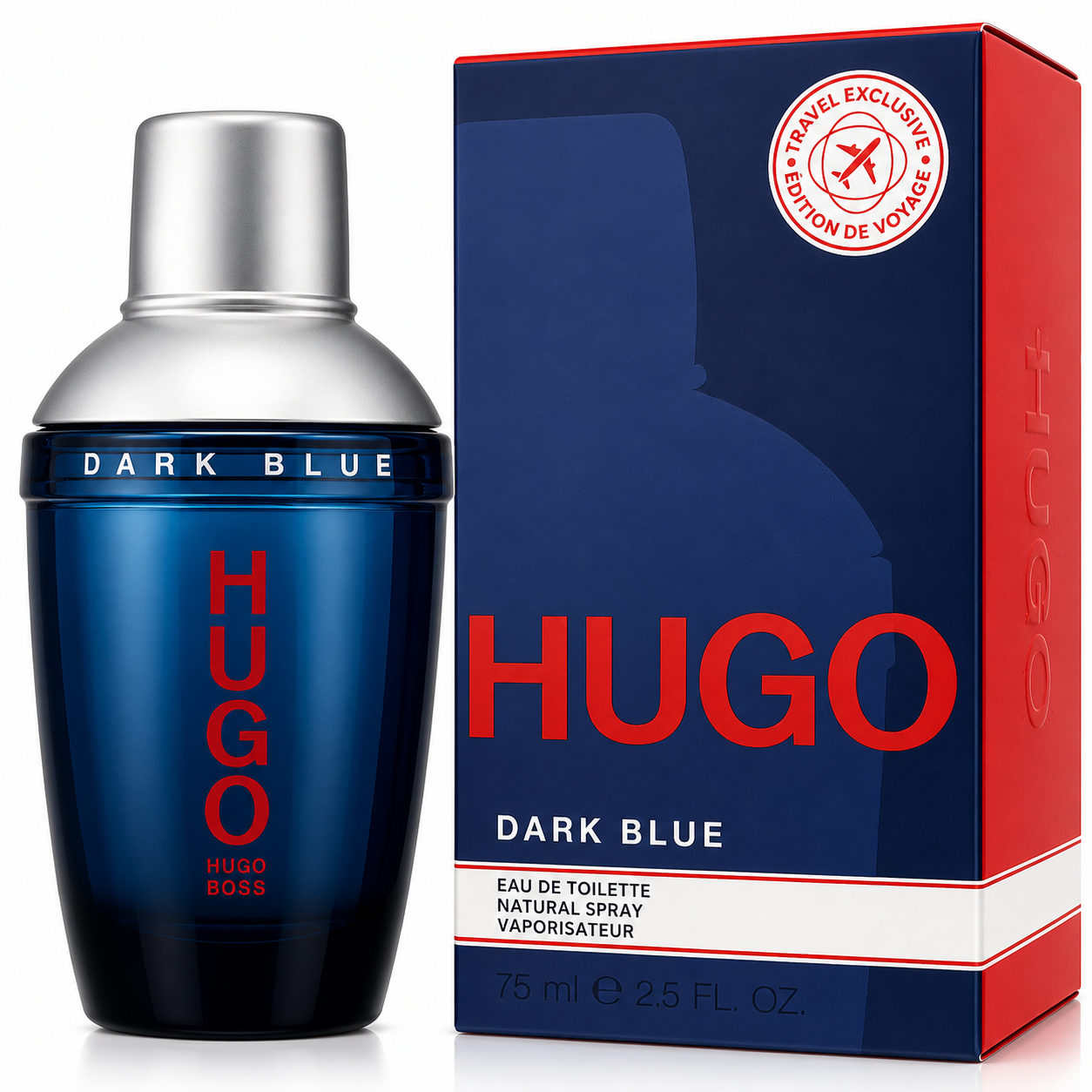 Hugo Boss Dark Blue Eau de Toilette Spray for Men 2.5 Oz