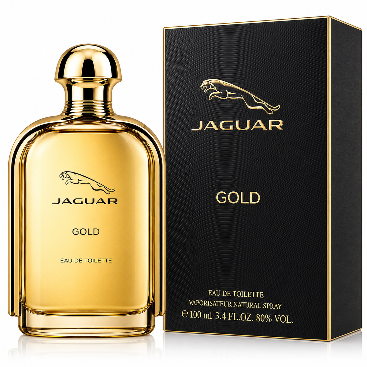 Jaguar Gold Eau de Toilette for Men 3.4 Oz