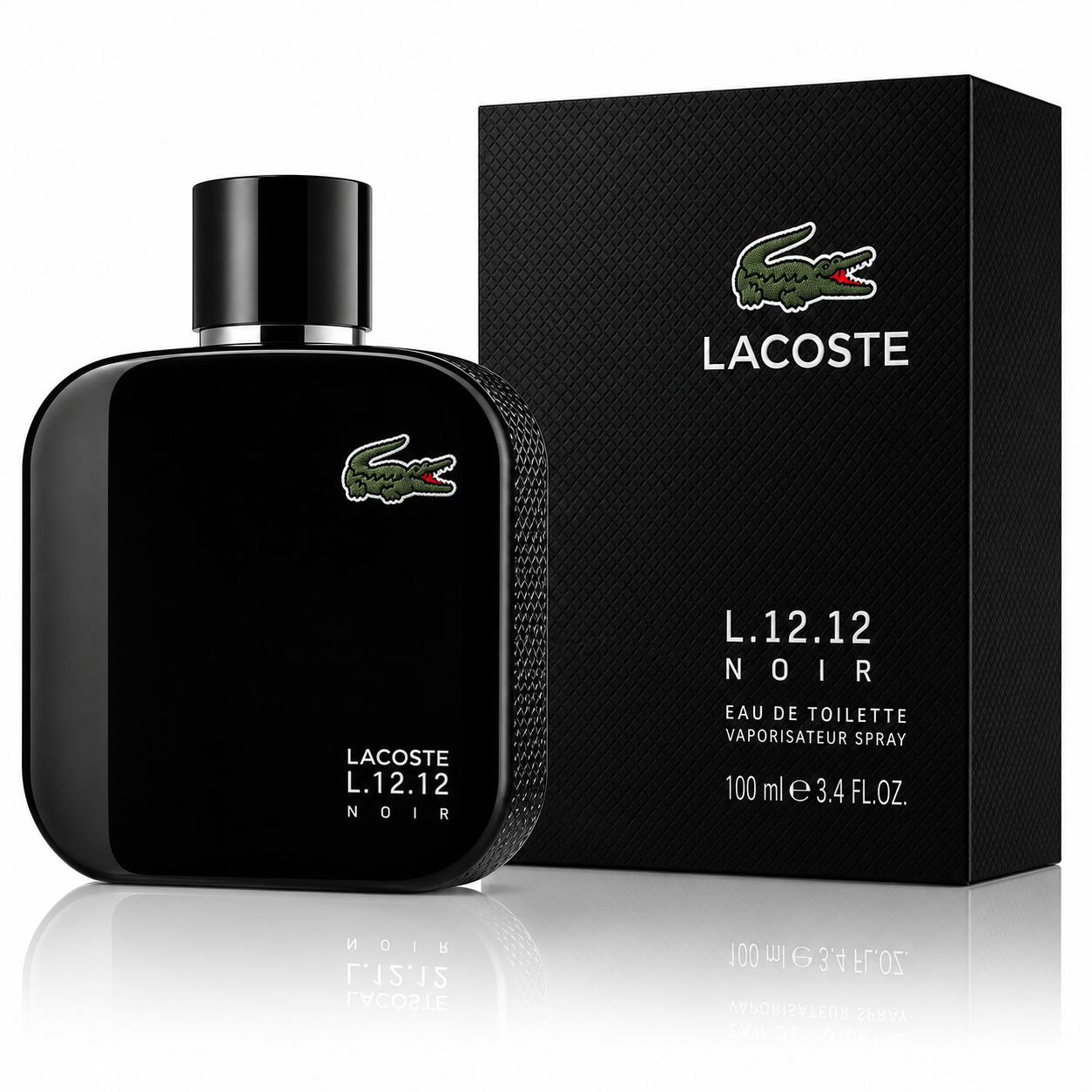 Lacoste L.12.12 Noir EDT Spray 3.4 oz for Men 