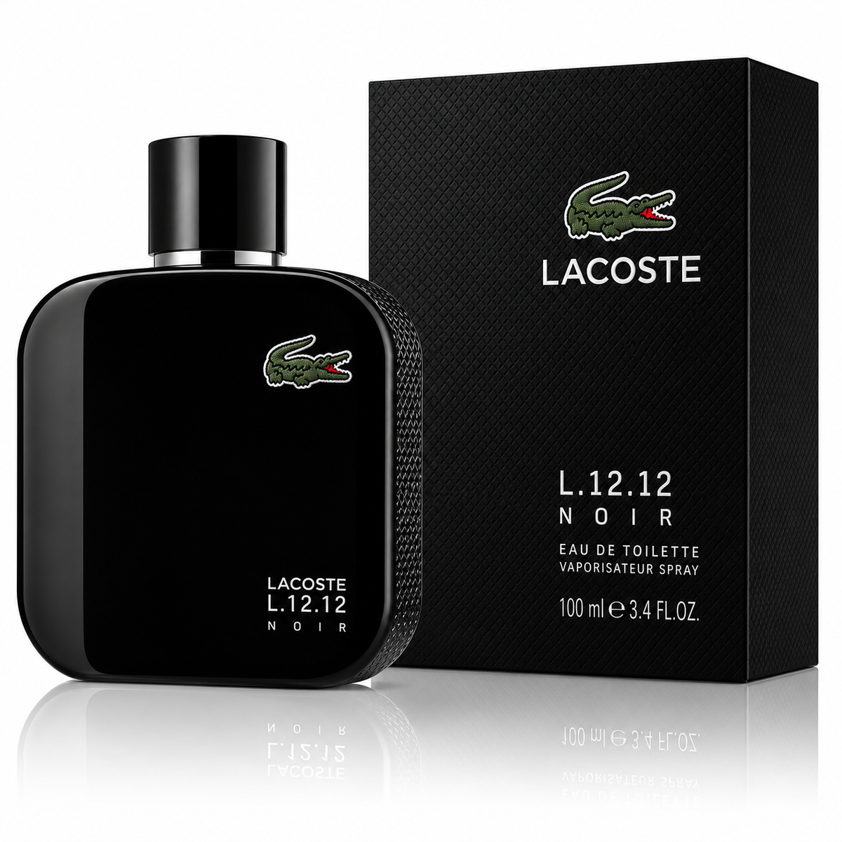 Lacoste L.12.12 Noir EDT Spray 3.4 oz for Men 
