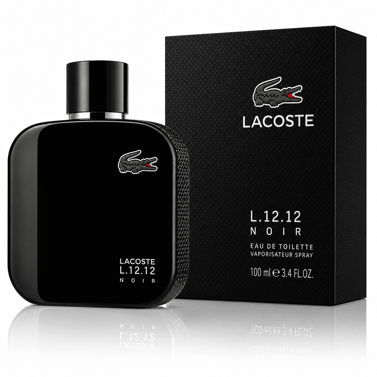 Lacoste L.12.12 Noir EDT Spray 3.4 oz for Men