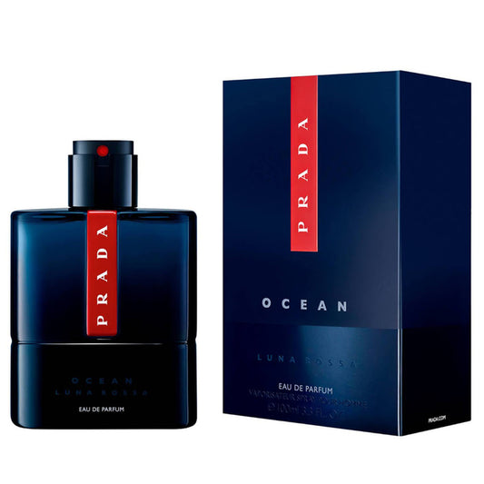 Luna Rossa Ocean by Prada Eau de Toilette Spray for Men 3.3 Oz – Fresh Aquatic Woody Luxury Cologne