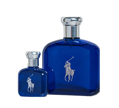 Polo Blue by Ralph Lauren Men’s Gift Set – Eau de Toilette 4.2 Oz + Travel Spray 0.5 Oz