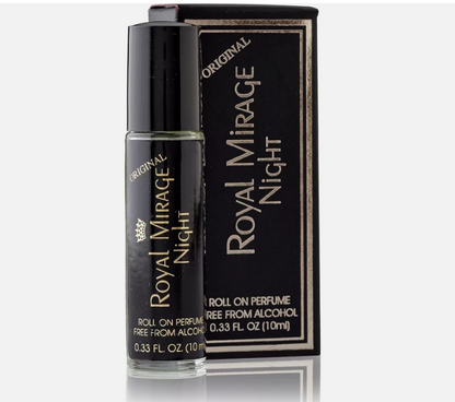 Royal Mirage Night Roll-On Perfume 0.33 Fl. Oz (10 ml) – Warm Sensual Oriental Pocket Fragrance