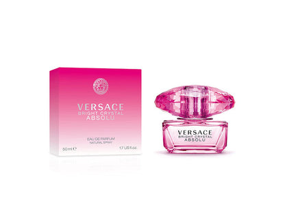 Versace Bright Crystal Absolu Eau de Parfum 1.7 Oz / 50ml for Women – Intense Floral Fruity Fragrance