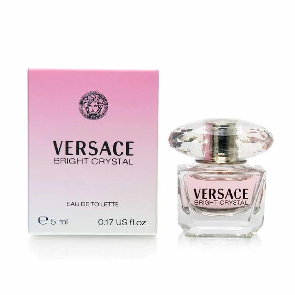 Versace Bright Crystal Eau de Toilette Mini for Women – Fresh Floral Fruity Fragrance