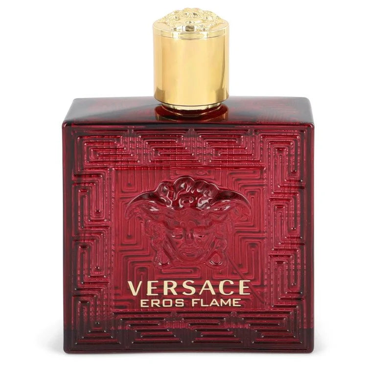 Versace Eros Flame Eau de Parfum 3.4 Oz / 100ml for Men – Intense Spicy Woody Fragrance