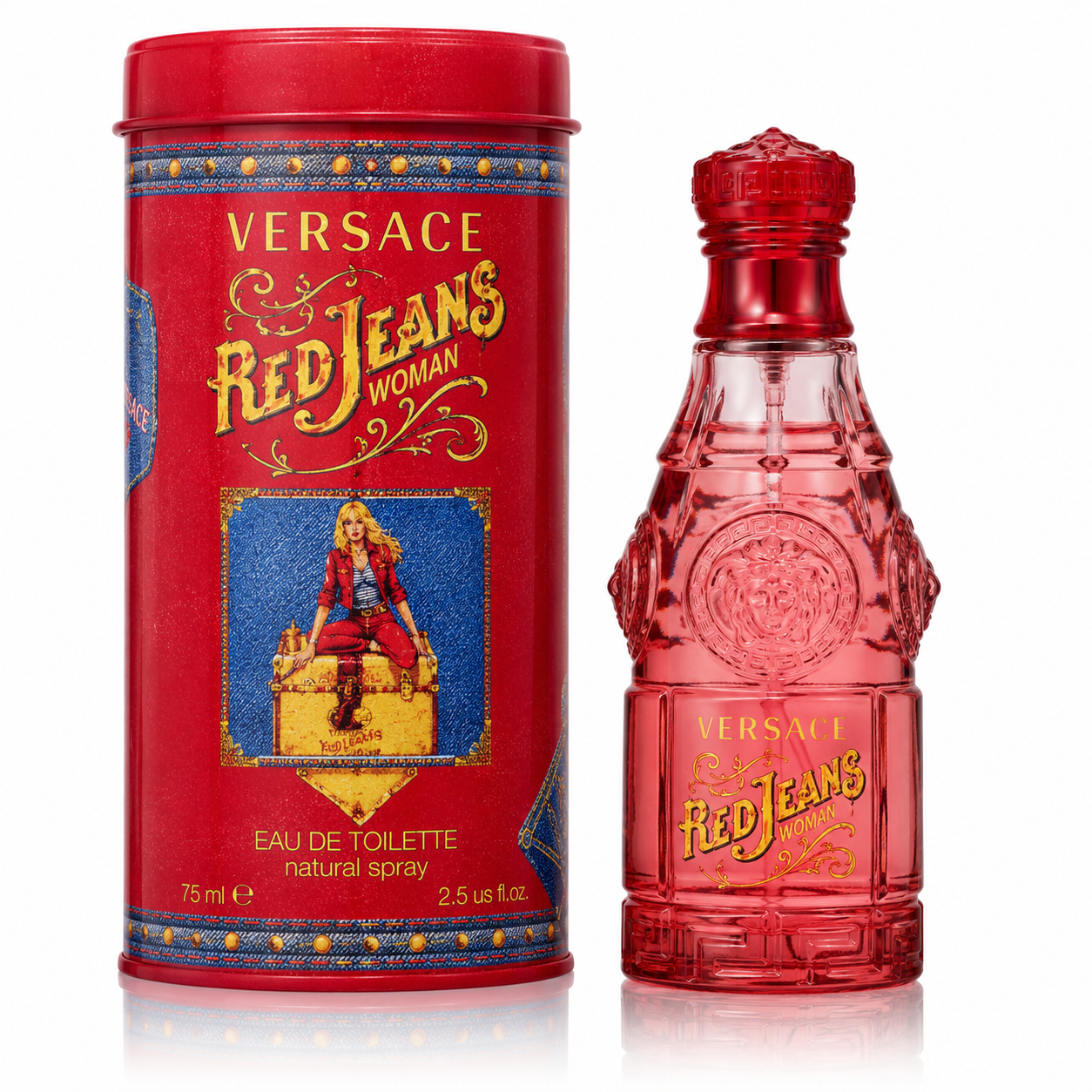Versace Red Jeans EDT Spray 2.5 Oz