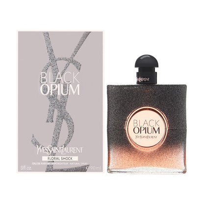 Yves Saint Laurent Black Opium Floral Shock Eau de Parfum 3.0 Oz / 90ml for Women – Fresh Floral Gourmand Fragrance
