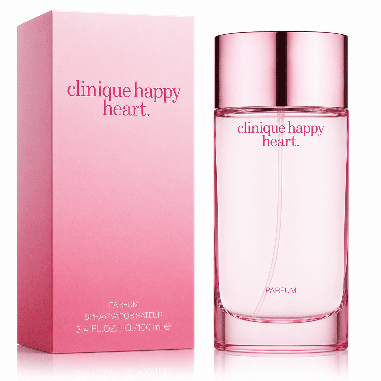 Clinique Happy Heart Perfume Spray for Women 3.4 Oz / 100ml – Floral Woody Fragrance