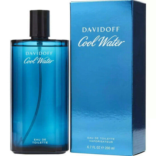 Davidoff Cool Water Eau de Toilette EDT Spray for Men 6.7 oz 200 ml | Fresh Aquatic Fragrance