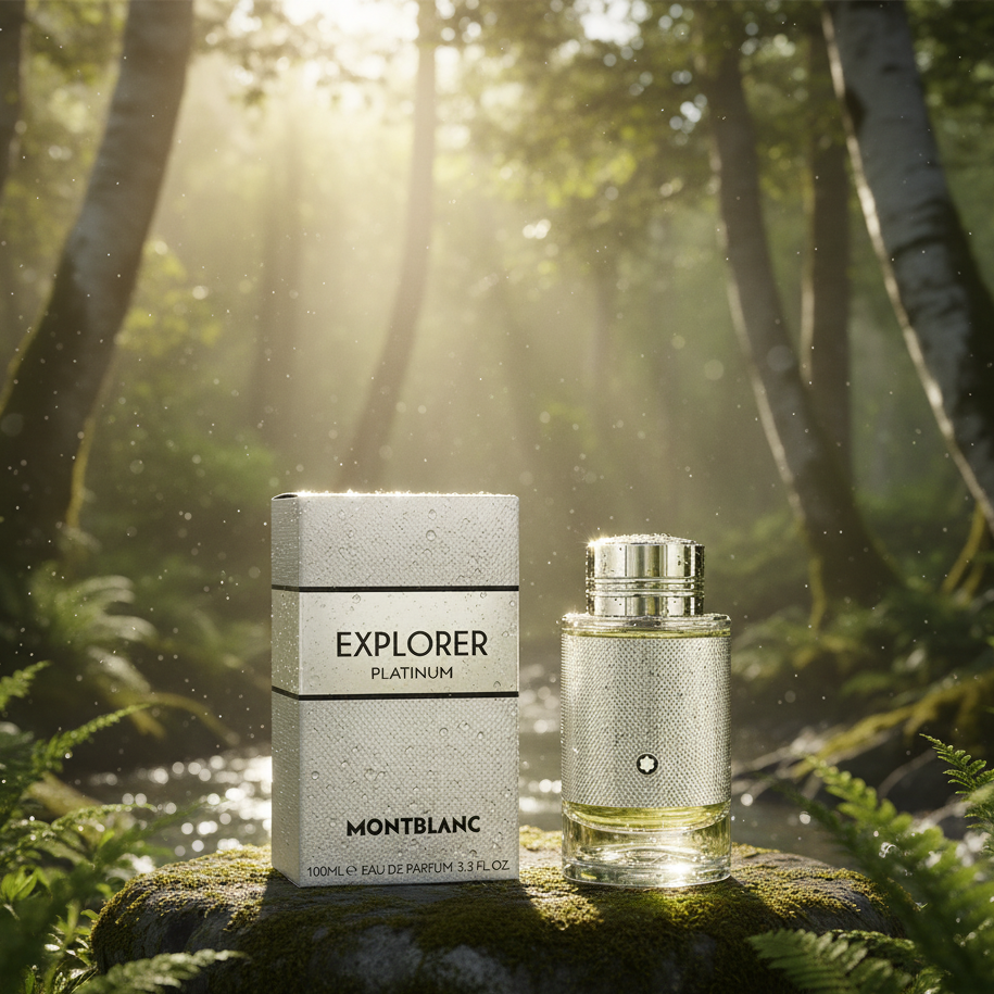 Montblanc Explorer Platinum Eau De Parfum For Men | Woody Aromatic Luxury Fragrance