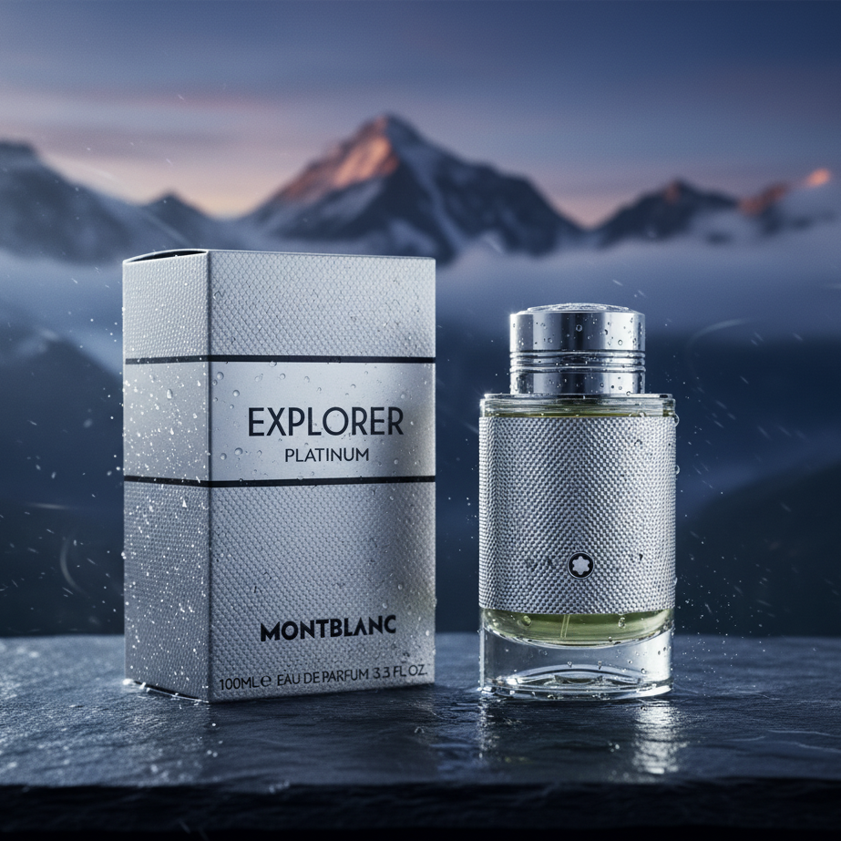 Montblanc Explorer Platinum Eau De Parfum For Men | Woody Aromatic Luxury Fragrance