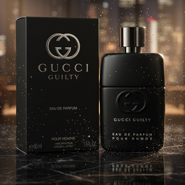 Gucci Guilty Eau De Parfum for Men 1.6 oz | Woody Aromatic Luxury Fragrance