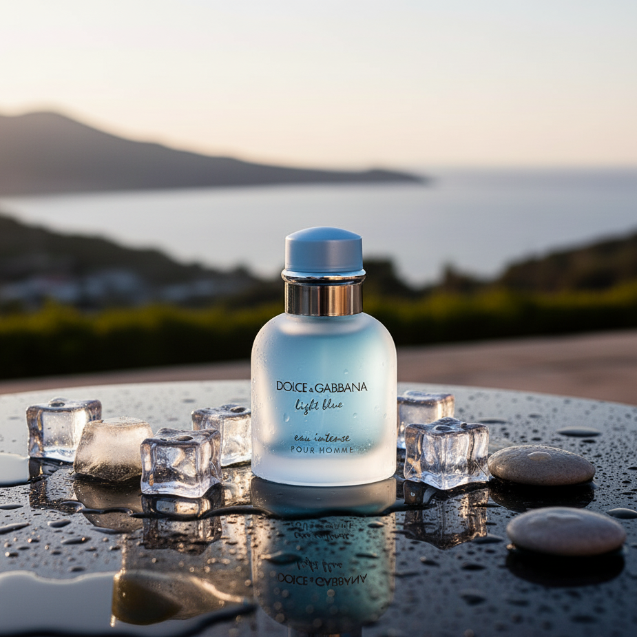 Dolce & Gabbana Light Blue Eau Intense Eau de Parfum 3.4 oz for men fresh woody aquatic fragrance