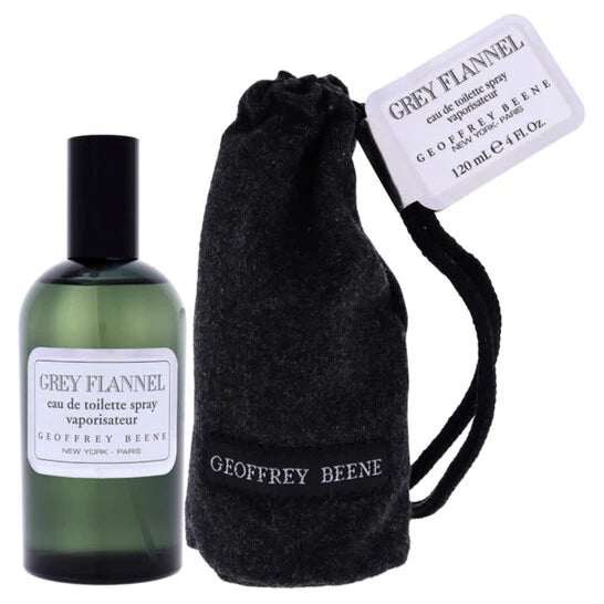 Geoffrey Beene Grey Flannel Eau de Toilette EDT Spray 4 oz 120 ml for Men | Classic Green Woody Fragrance