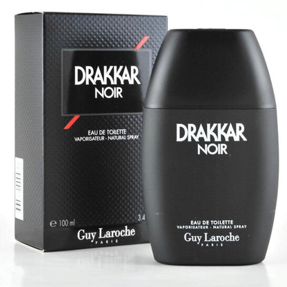 Guy Laroche Drakkar Noir Eau de Toilette EDT Spray 3.4 oz 100 ml for Men | Classic Aromatic Fougere Fragrance