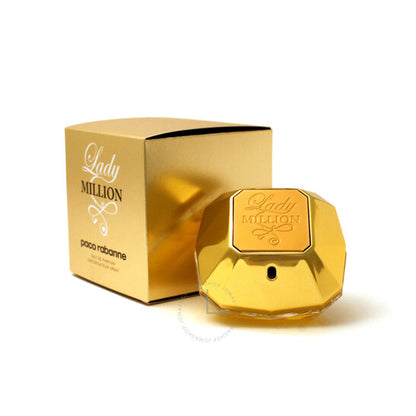 Lady Million by Paco Rabanne Eau de Parfum Spray for Women 1.6 Oz – Glamorous Floral Fruity Luxury Perfume