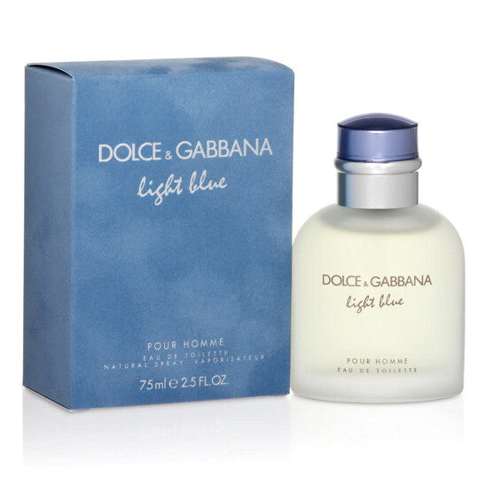 Dolce & Gabbana Light Blue Pour Homme Eau de Toilette EDT Spray for Men | Fresh Citrus Aquatic Fragrance