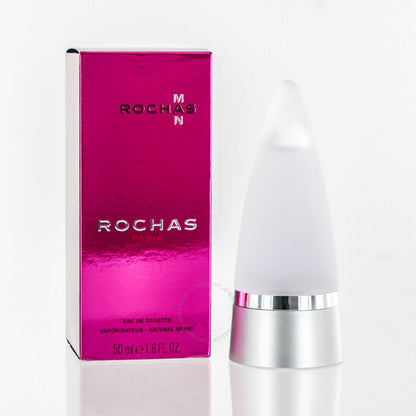 Rochas Man Eau de Toilette Spray for Men 3.4 Oz – Warm Gourmand Woody Cologne