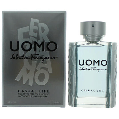 Salvatore Ferragamo Uomo Casual Life Eau de Toilette for Men – 3.4 fl oz