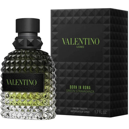 Valentino Uomo Born In Roma Green Stravaganza Eau de Toilette 1.7 Fl Oz / 50ml for Men – Fresh Green Woody Fragrance