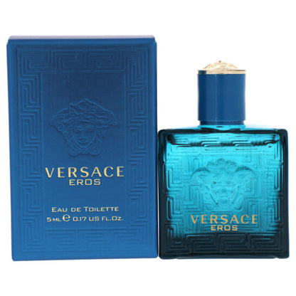 Versace Eros Eau de Toilette Mini 0.17 Oz / 5ml for Men – Fresh Minty Woody Fragrance